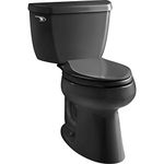 Kohler K-3658-7 Highline Classic Comfort Height Toilet, Black/Black