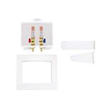 Eastman 60230 Dual Drain Washing Machine Outlet Box with Hammer Arrestors, 1/2 inch Crimp PEX, White