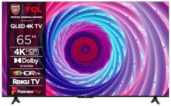 TCL 65RC650K 65-inch QLED Pro Television, 4K Ultra HD, Roku TV (Smart TV with Dolby Vision & Audio, HDR 10+, compatible with Google assistant & Alexa)