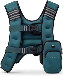 GRVT Adjustable Weighted Vest for Women & Men, 3kg 5kg 8kg 10kg, Snug No-Bounce Fit, Double Buckle, Phone Pockets, Reflective Strips for Running, Walking, HIIT, Strength & Weight Training (Prestige Teal, 3kg)