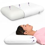 MY ARMOR Memory Foam Pillow for Sleeping and Neck Pain Relief | 2 Years Warranty | Queen Size - 4.5 Inch Height, with No Cover - Pack of 1