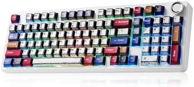 x Aula F99 Pro Mechanical Keyboard, Wireless Gaming Keyboards RGB Backlit Hot Swappable Custom Creamy Bluetooth Computer Keyboard, Tri-Mode BT5.0/2.4GHz/USB-C, Pre-lubed Switches PBT Keycaps