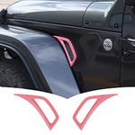 Voodonala Wheel Eyebrow Side Air Conditioning Vent Decoration Cover Trim for Jeep Wrangler JL JLU Gladiator JT 2018-2021(2pcs/Set,Pink)