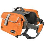 PetAmi Dog Backpack for Medium Large Dogs, Dog Saddle Bag for Dogs to Wear, Harness Saddlebag with Reflective Safety Side Pockets for Hiking, Camping, Vest Dog Pack for Travel (Orange, Medium)