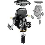 iMESTOU Motorcycle Fork Stem Phone Mount, Anti-Theft 1" Ball Phone Holder with Double Socket Arm Fits to RAM B Size Components 720° Rotation for 4.0"-7.0" Cellphones