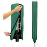 Flatro Rotary Washing Line Cover Waterproof - Universal Fit with Zip and Drawstring to Tighten - Weather Resistant and Great Protection Parasol Cover for Garden Dryer and Airer (Green)