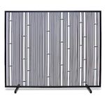 PILGRIM HOME AND HEARTH 18319 Arden Single Panel Screen, Polished Stainless-Black