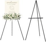 MEEDEN Wooden Easel Stand for Display: Black Wood Tripod for Wedding Sign - Poster Board Holder for Welcome Picture