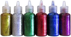 BAZIC 6 Color Glitter Glue Set 20 M