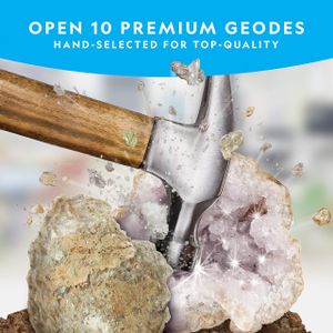 National Geographic Premium Geodes Kit – 10 Break Open Crystal Rocks