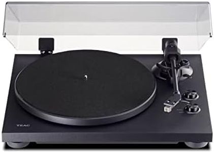 Teac TN-280BT-A3 Giradischi con Bluetooth (piatto in alluminio, trazione a cinghia, preamplificatore phono MM, cabinet in MDF ad alta densità) Nero