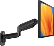 HUANUO Computer Monitor Wall Mount for 22 to 35 inch Flat Curved Screens, Single Wall Mount Monitor Arm Holds up to 26.4lbs, Height Adjustable Full Motion Gas Springcore Vesa Wall Mount, Max 200x200mm