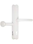 Fab and Fix Lever Pad Offset Door Handle 92pz 62pz White 210 Screw Fix