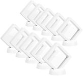 Coin Display Stand - Set of 10 3D Floating Frame Suspension Holder for AA Medallions, Challenge Coins, Chip, Jewelry 2.75 x 2.75 x 0.75 inches (White)