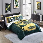 Cathay Sports Official NFL Licensed Green Bay Packers Status 5-Piece Bed in A Bag Comforter & Sheet Set – Queen, (FCM50001GBP-Q)