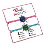 Cute Cartoon Dinosaur Frog Turtle Dragon Color Changing Mood Bracelet Set for Women Girls Teens Emotion Feeling Temperature Sensing BFF Wrap Bracelet with Card Friendship Jewelry, enamel, Agate