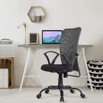 Green Soul Seoul Office Chair, Mid Back Mesh Ergonomic Home Office Desk Chair with Comfortable & Spacious Seat, Rocking-tilt Mechanism & Heavy Duty Metal Base (Bold Grey)