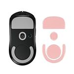 kwmobile Mouse Feet Replacement Compatible with Logitech G PRO X Superlight 2 Computer Mouse Skates Sticker - Dusty Pink