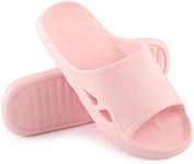 LM Women Shower Slippers Bathroom Slippers Sandals House Slippers Non Slip Shoes Dorm Shoes, Pink, 8