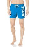 BOSS Men's Standard Octopus Swim Trunk, Pitstop Blue, Large