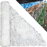 CROSSHIP Camo Netting Hunting Camouflage Accessories - Camouflage Party Decorations，Camping Ghillie Netting, Sunshade Camo Mesh & Hunting Blind Deer Stand (19.7ftx19.7ft, White)