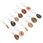 RockImpact 12pcs Engraved Inspirational Keychains, Natural River Stone Key Rings, Wholesale Faith Rocks, Novelty Healing Stone Key Chain Bulk, Assorted Sayings