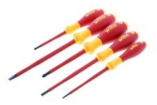 Wiha 32091 5-Piece 1000-Volt Slotted and Phillips Insulated Screwdriver Set