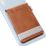 eLusefor Stick-On Phone Wallet & Card Holder for Back of iPhone or Android Case - Saddle Brown