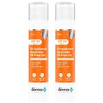 The Derma Co 1% Hyaluronic Sunscreen Oil-Free Matte Gel SPF 50 PA++++ | For Oily, Acne-Prone Skin | Lightweight Texture | No White Cast | Broad Spectrum Protection & Blue Light Protection | Non- Comedogenic | Clinically Tested - (In -Vivo) | Tan Protection | Anti-Pollution Factor | Photostable | Water & Sweat Resistant | For Men & Women | 50 g x 2