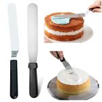 Curated Cart Icing Spatula, Cake Spatula, Steel Cake Baking Accessories, Decoration Tool (Straight & Angular Knife)