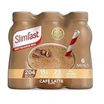 SlimFast Ready To Drink Shake, Meal Replacement Shakes for Weight Loss and Balanced Diet, High Protein, Vitamins, Minerals, No Added Sugar, Cafe Latte Flavour, 325 ml (Pack of 6), Packaging May Vary