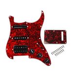 Alnicov Surfing Loaded Prewired Pickguard Guard Plate With SSH Pickup For Electric Guitar,Red Pearl