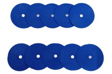 FITFIX TPE Sports Poly Spot Flat Cones, Soccer Cones, Field Court Markers, Sit Spots, Flat Discs, Soccer Training Equipment, Agility Practice– : Multiple Colors size 6 inch /150 mm (BLUE)