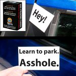 Witty Yetis Bad Parking Business Cards 5x 18+ Designs, 50 Note Pack. Shame the Idiot Parkers of the World with Swift Justice. Funny Revenge for Mean Road Ragers & Morons. Gag Gift, Insult Set & Prank