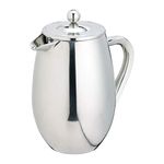 KitchenCraft Le'Xpress Stainless Steel Double Wall Insulated 3-Cup Cafetière, 350 ml