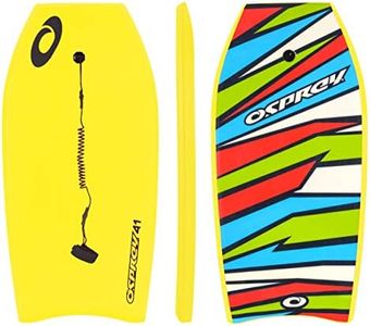 Osprey Tabla de Bodyboard con Correa para niños y Adultos, Unisex, Amarillo, 42 Pulgadas