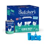 Butcher's Complete Wet Can Adult Dog Food Lean & Tasty Low Fat Pack 18x390g - Chicken, Beef & Turkey
