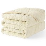 Uttermara Jacquard Weighted Blanket Queen Size 15 lbs 60" x 80" for Adult, Sherpa Bed Blanket with Solid-Colored Bohemian Pattern, Soft Warm Heavy Blanket Great for Calm, Beige