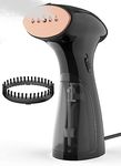 OLAYMEY Clothes Steamer Handheld 1600W, Steamer Clothing 25g Jet Steam Rate for Home Travel, Portable Garment Steamer Iron Removes Wrinkle and Odours with Detachable Water Tank, GY2000, Black