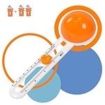 Circle Paper Cutter Rotary Circular Cutter for Cardstocks Craft Cutting Tools, Compass Paper Cutter Trimmer Scrapbooking (included 3 blades) (Orange)