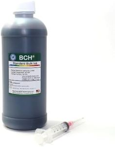 Refill Ink by BCH - Black for Inkjet Printer Cartridge - Standard Grade Save by Buying Bulk - 500 ml Bottle (16.9 oz) - for Printer Name Starts with H