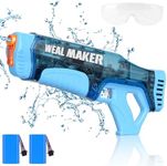 YTKIH Self-Filling Function Electric Water Gun IP67 Waterproof, Automatic Pulse Quickly Shooting Squirt Guns, Watergun Blaster for Pool/Beach Toys(Blue)
