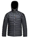 HARD LAND Men’s Packable Down Jacket Hooded Lightweight Winter Puffer Coat Outerwear Charcoal Size XX-Large