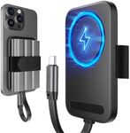 JSAUX Magnetic SSD Clip Designed for iPhone 16 15 Pro & Pro Max, Fast Charging While Recording RroRes to SSD & M.2, with Adjustable Velcro Strap and Powerful Magnet to Hold External Storage-Upgraded