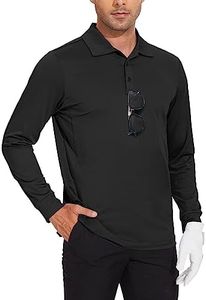 JIM LEAGUE Men's Golf Shirts Polo Quick Dry Lightweight Performance Short & Long Sleeve Athletic Tennis Collar Shirts UPF50