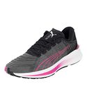 PUMA Women's Electrify Nitro Turn WNS Running Shoe, Black Deep Orchid Metallic Silver, 6 UK