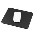 ProElife Mouse Pad for Wireless Wired Mouse 8.6'' x 7.0'' Anti-Slip Small Mousepad Waterproof PU Leather Mouse Pad Mat with Stitched Edge for Home Office School Gaming Accessory (Black)