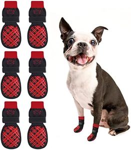 Beautyzoo Non Slip Dog Socks for Hardwood Floor- Strong Grips Traction Control Non Skid Socks for Puppy Small Medium Large Dogs Indoor Wear, Anti-Slip Pet Paw Protector to Prevent Licking