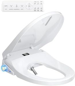 GAICOM Electric Bidet Toilet Seat Elongated, Instant Warm Water, Heated Seat & Warm Air Dryer, Self-Cleaning Nozzle, Remote Control, Soft Close, Night Light, Easy Installation