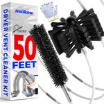 Holikme 50 Feet Dryer Vent Cleaner Kit Lint Remover Flexible Dryer Vent Cleaning Brush Extends Up to 50 Feet